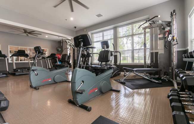 This is a photo of the 24-hour  fitness center at Fairfield Pointe in Fairfield, Ohio