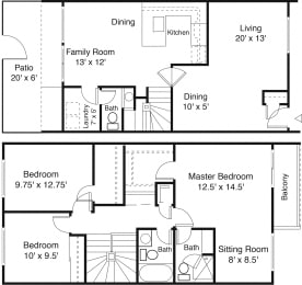 3 beds, 2.5 baths, 1,536 sqft, $3,500