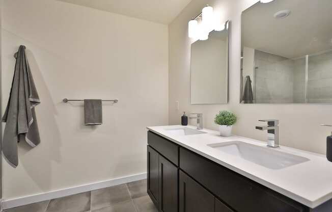 bathroom with a sink and a mirror