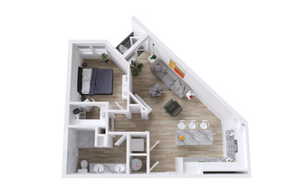 1 bed, 1 bath, 742 sqft, $1,609