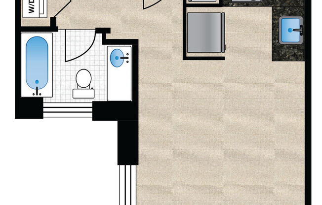 Studio, 1 bath, $2,150, Unit 006