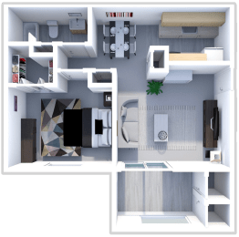 1 bed, 1 bath, 668 sqft, $821