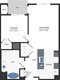 1 bed, 1 bath, 752 sqft, $1,812