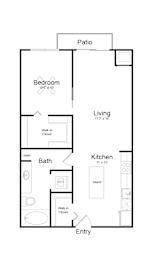 1 bed, 1 bath, 697 sqft, $1,475