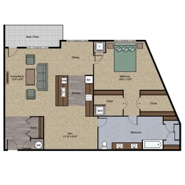 1 bed, 1 bath, 1,211 sqft, $1,665