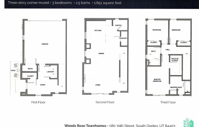 3 beds, 2.5 baths, 1,651 sqft, $2,145, Unit 591