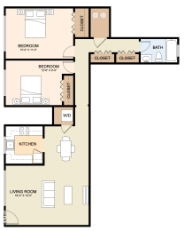 2 beds, 1 bath, 950 sqft, $3,085