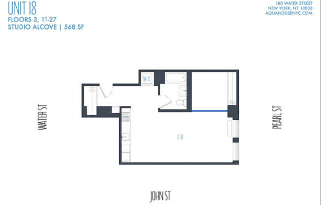 1 bed, 1 bath, $3,935, Unit 1718