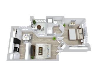 1 bed, 1 bath, 550 sqft, $930