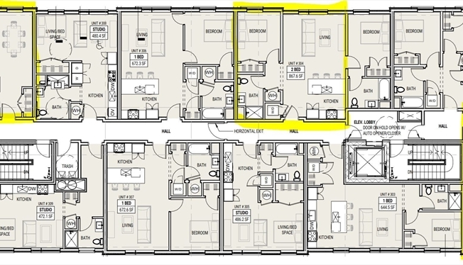 2 beds, 2 baths, $4,300, Unit 301