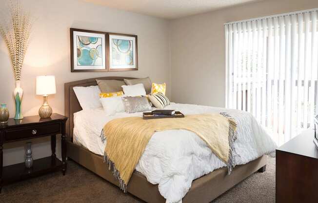 Bedroom with Direct Balcony/Patio Access (Available in Select Apartment Homes