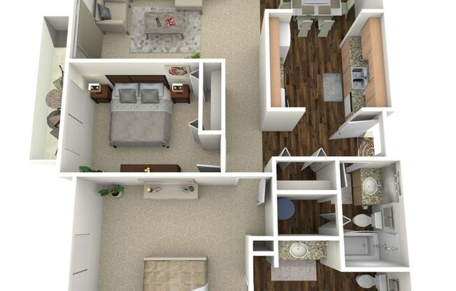 2 beds, 2 baths, 877 sqft, $1,700, Unit 315