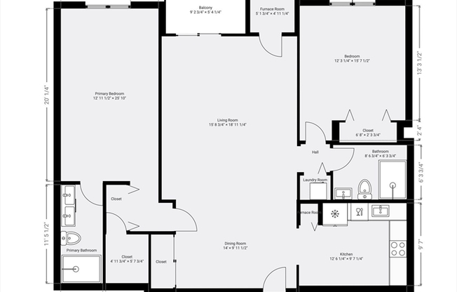 2 beds, 2 baths, 1,224 sqft, $3,200, Unit 109