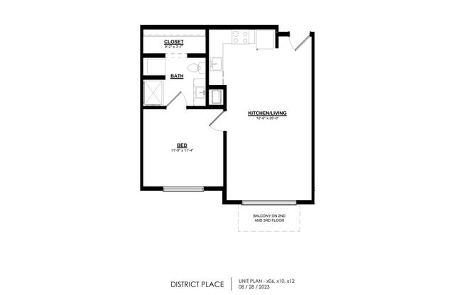 1 bed, 1 bath, 630 sqft, $1,500, Unit 1205 SW Merchant Street #312