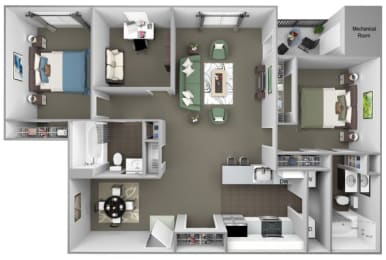 2 beds, 2 baths, 1,195 sqft, $3,252