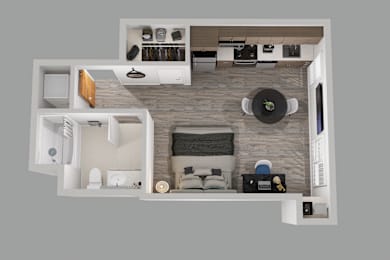 Studio, 1 bath, 540 sqft, $3,195