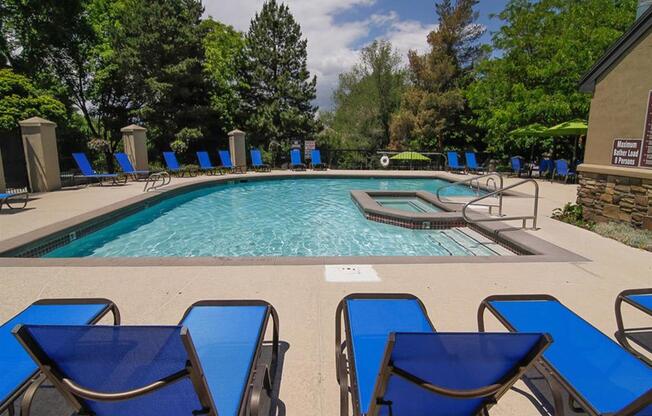 Pool With Sunning Deck at Promontory Point Apartments, Sandy, Utah