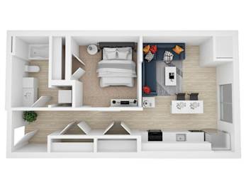 1 bed, 1 bath, 575 sqft, $1,460