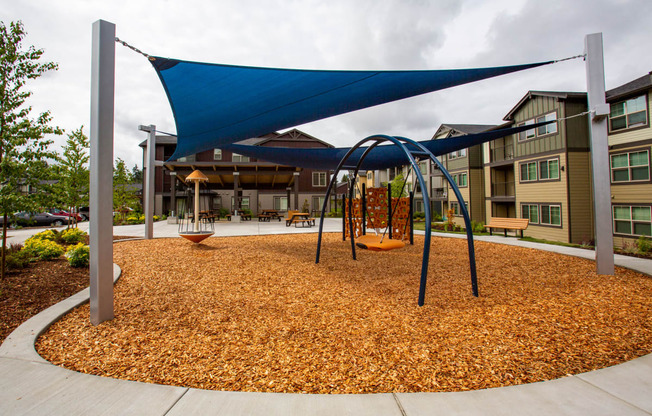 partially covered playground