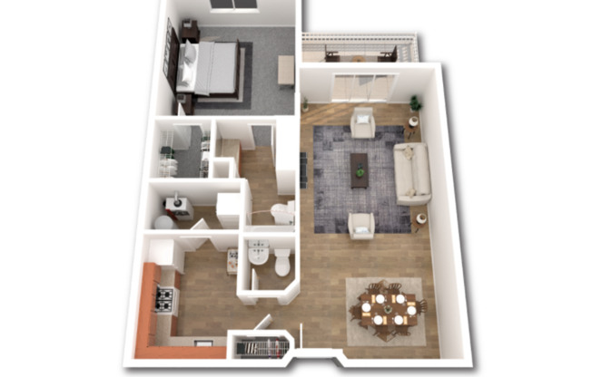 1 bed, 1.5 baths, 1,050 sqft, $2,450, Unit 2119