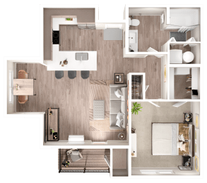 1 bed, 1 bath, 700 sqft, $1,612