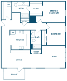 2 beds, 2 baths, 1,424 sqft, $3,104