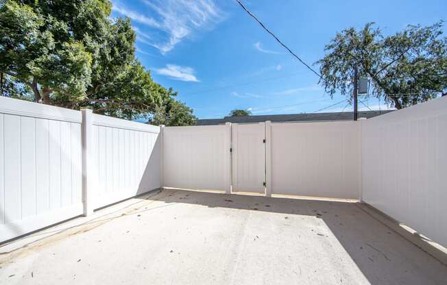 Fenced in Patio