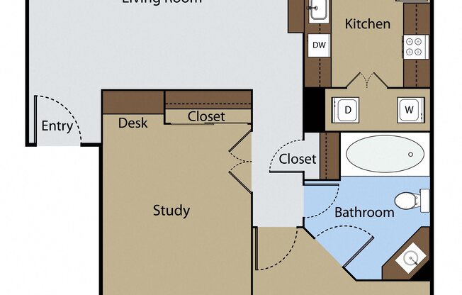 2 beds, 1 bath, 927 sqft, $1,490