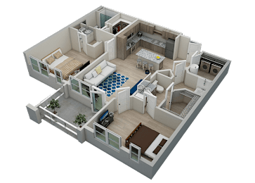 2 beds, 2 baths, 1,127 sqft, $2,005