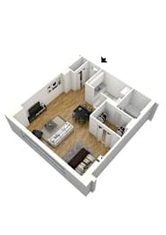 Studio, 1 bath, 514 sqft, $1,427