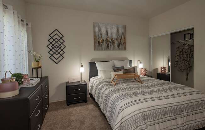 Sunset Summit model primary bedroom