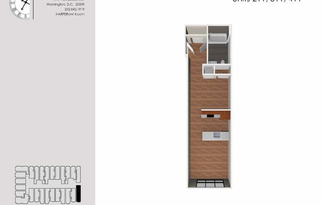 1 bed, 1 bath, 366 sqft, $2,650, Unit 411