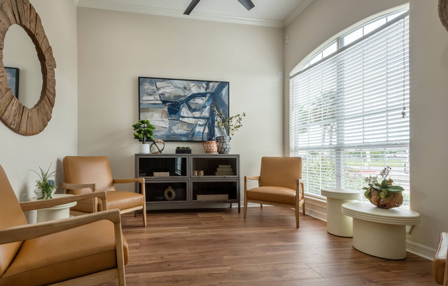 Seating area in the clubhouse