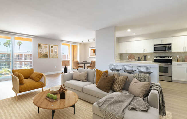 Living Room with Hard Surface Flooring