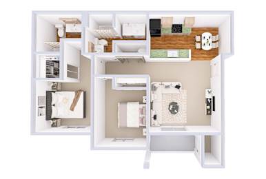 2 beds, 2 baths, 908 sqft, $1,577