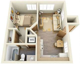 1 bed, 1 bath, 452 sqft, $857