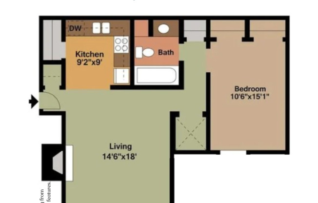 1 bed, 1 bath, 769 sqft, $1,109, Unit 7511-05