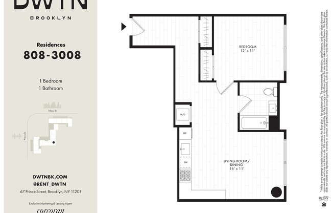 1 bed, 1 bath, $5,185, Unit 2508