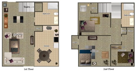 3 beds, 2 baths, 1,082 sqft, $1,100