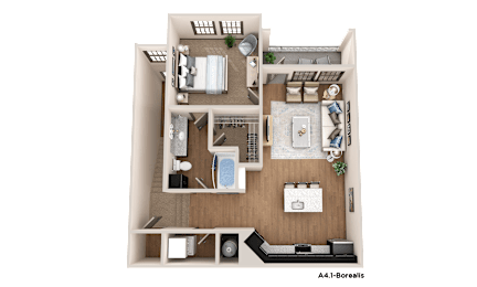 1 bed, 1 bath, 880 sqft, $1,734
