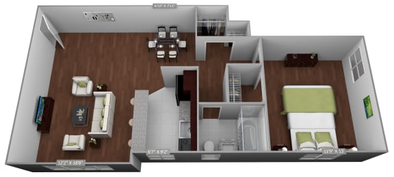 1 bed, 1 bath, 625 sqft, $2,053