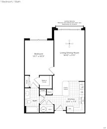 1 bed, 1 bath, 679 sqft, $2,221