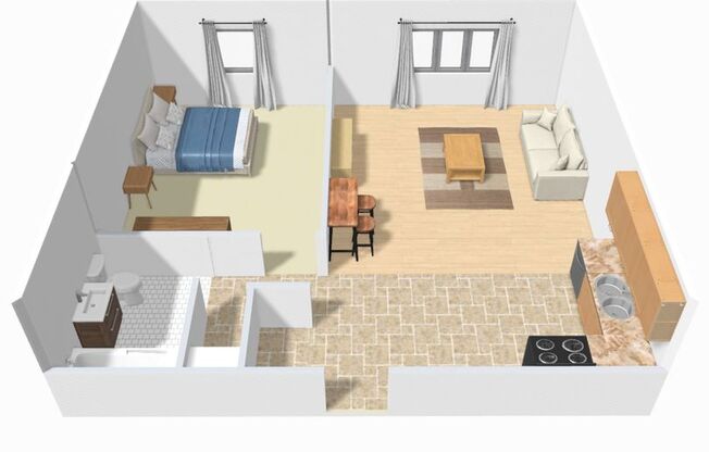 1 bed, 1 bath, 605 sqft, $1,000, Unit 117u
