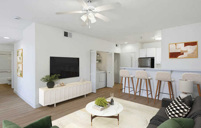 Living Room with Hard Surface Flooring