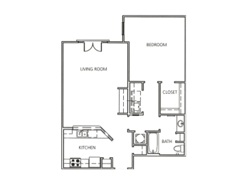 1 bed, 1 bath, 916 sqft, $1,566