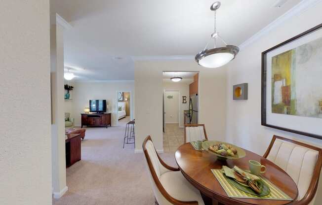 Dining room open to kitchen