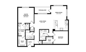 2 beds, 2 baths, 1,287 sqft, $2,817