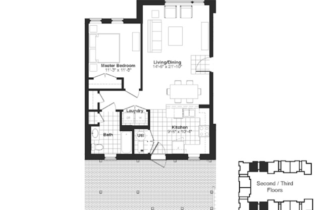1 bed, 1 bath, 790 sqft, $914