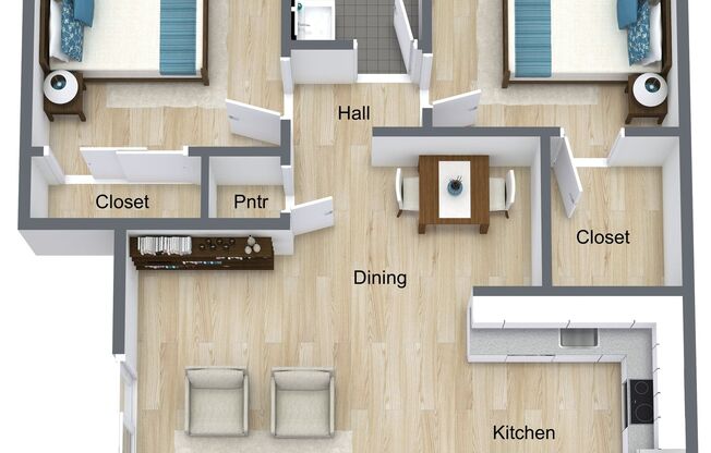 2 beds, 1 bath, 850 sqft, $2,895, Unit 201
