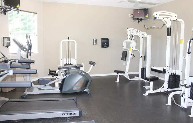 Fitness Center With Modern Equipment at Villa Valencia Apartments, Orlando, Florida